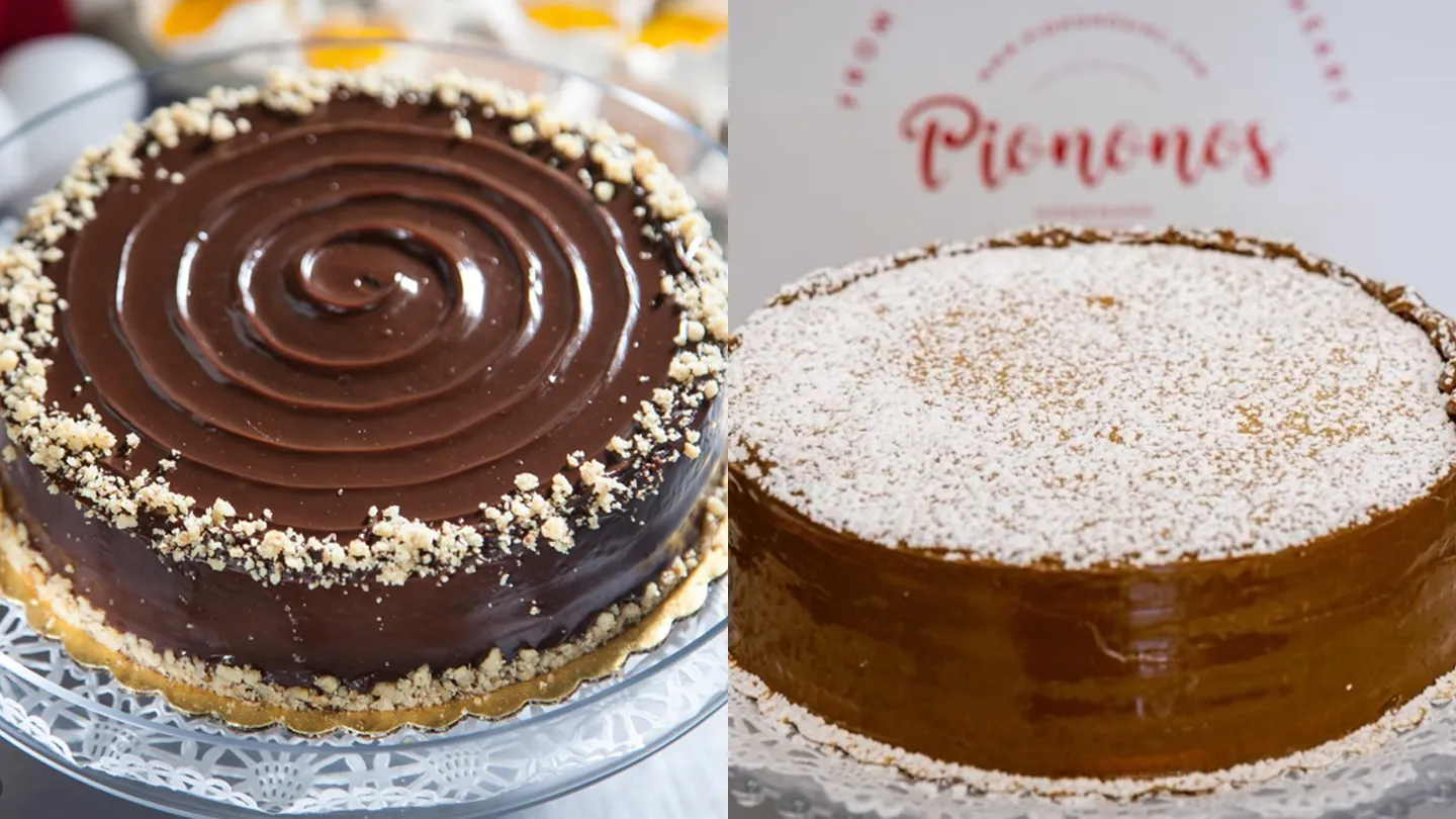 Chocolate Cake and Walnut and Dulce de Leche Turron