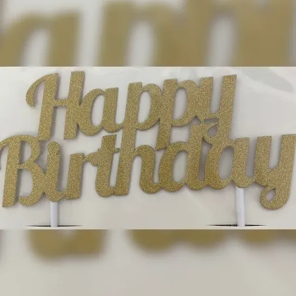 Happy Brithday Golden Topper